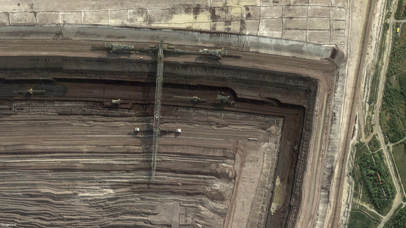 Tagebau Lom ČSA; Google Earth